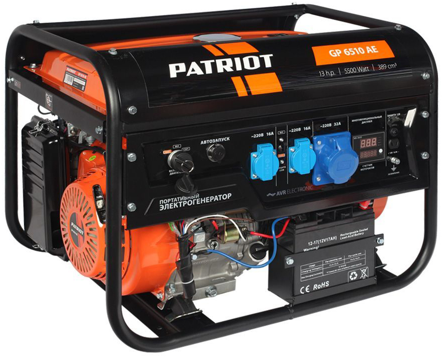 Бензиновый генератор PATRIOT GP 6510AE с АВР