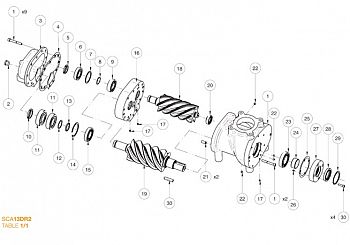 SCA13DR2 THRUST BEARING SЕТ ремкоплект SCA1303004