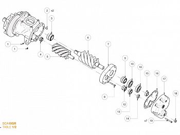 SCA10GR GEAR SЕТ** ремкоплект 914403005N