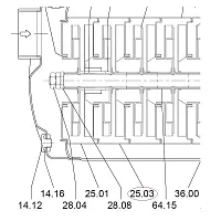 14019590000 Корпус ступени, поз.25.01 Calpeda (миниатюра)