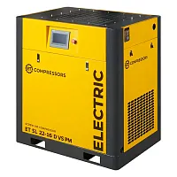 Винтовой компрессор ET-Compressors SL 22-16 D VS PM (IP23) без муфты с частотным регулированием производительности и двигателем на постоянных магнитах (миниатюра)