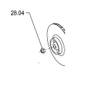 14005640000 Винт/гайка крепления крыльчатки, поз.28.04 Calpeda. Основное изображение