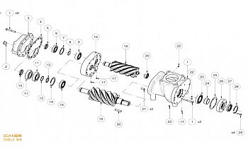 SCA13DR THRUST BEARING SЕТ ремкоплект SCA1303004