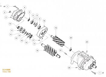 SCA13GR GEAR SЕТ** ремкоплект SCA1303012N