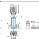 Вертикальный многоступенчатый насосный агрегат Calpeda MXV 100-9002. Дополнительное изображение 2