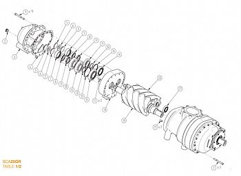 SCA20GR (GRM) GEAR ВОХ BEARING SЕТ ремкоплект SCA1903009