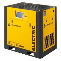 Винтовой компрессор ET-Compressors SL 11-16 VS PM (IP55) с частотным регулированием производительности и двигателем на постоянных магнитах (миниатюра)
