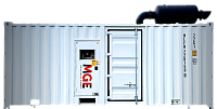 Дизельный генератор MGE p720YI (720 кВт, Yuchai) в контейнере (миниатюра)