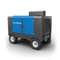 Передвижной компрессор CrossAir Borey 220-10FZ (II) с ПЖД (миниатюра)
