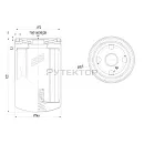 Compair C1601251 =  ETO-0712034 Фильтр масляный (аналог). Дополнительное изображение 2