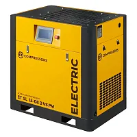 Винтовой компрессор ET-Compressors SL 15-08 D VS PM (IP23) без муфты с частотным регулированием производительности и двигателем на постоянных магнитах (миниатюра)