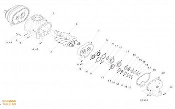 SCA30GR GEAR ВОХ BEARING SЕТ ремкоплект SCA3003011