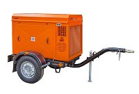 Передвижной компрессор ЗИФ СВЭ-14/1,0 в кожухе на шасси (миниатюра)