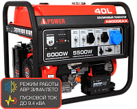 Бензиновый генератор A-iPower A6000EAX (миниатюра)